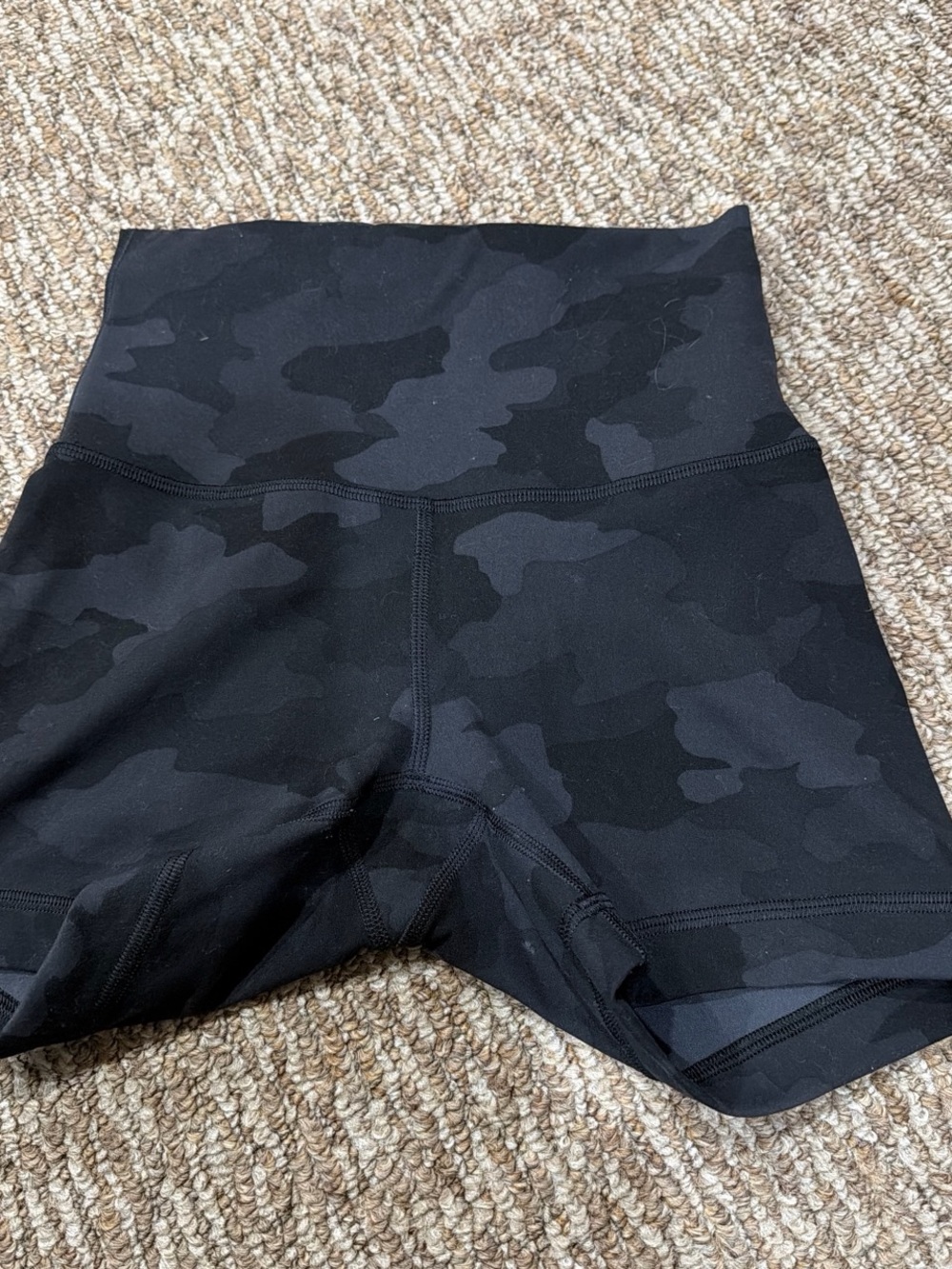 lululemon athletica Black Camo High-Rise Bike Shorts